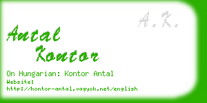 antal kontor business card